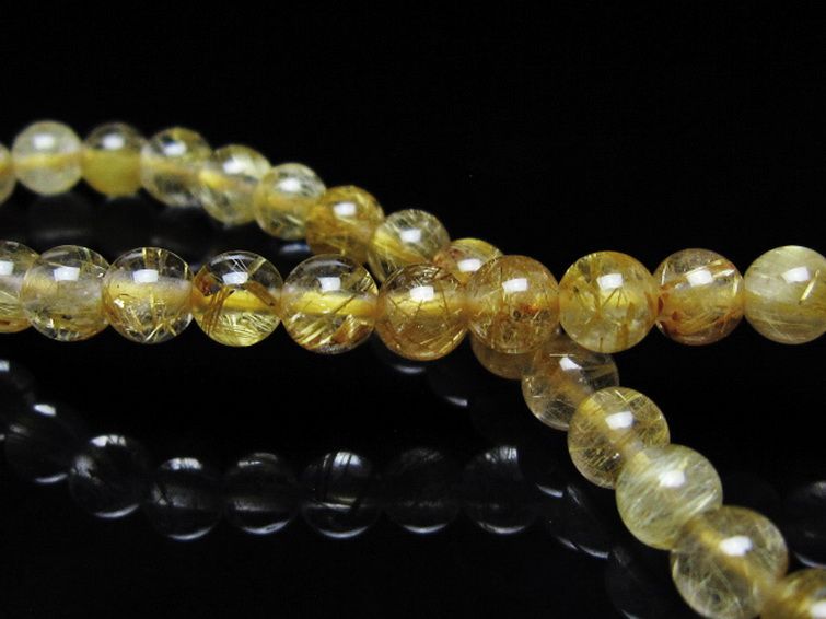 ゴールドタイチンルチル ブレスレット 5mm [t116-12921] 2枚目