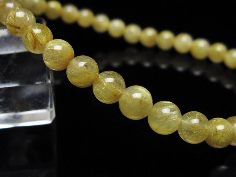 ゴールドタイチンルチル ブレスレット 5mm [t116-12924] 3枚目