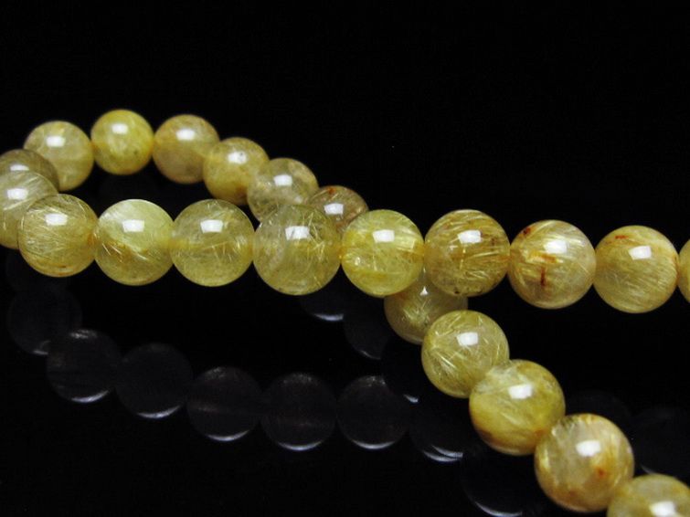 ゴールドタイチンルチル ブレスレット 6mm [t116-12930] 2枚目