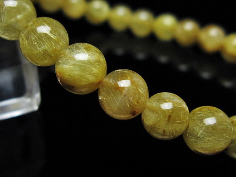 ゴールドタイチンルチル ブレスレット 6mm [t116-12930] 3枚目