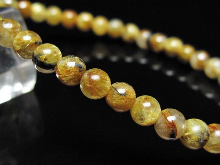 ゴールドタイチンルチル ブレスレット 5mm [t116-12961] 3枚目