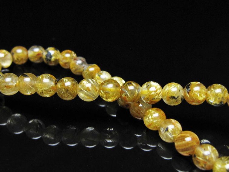 ゴールドタイチンルチル ブレスレット 5mm [t116-12994] 2枚目