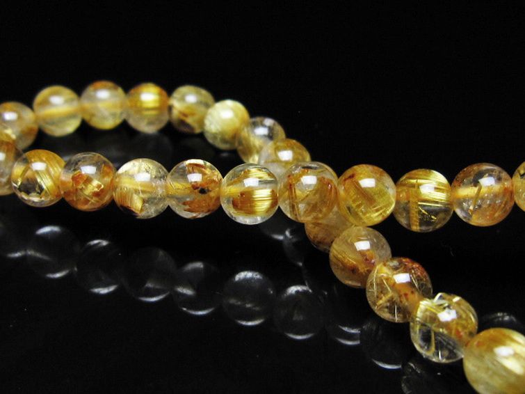 ゴールドタイチンルチル ブレスレット 5mm [t116-13001] 2枚目