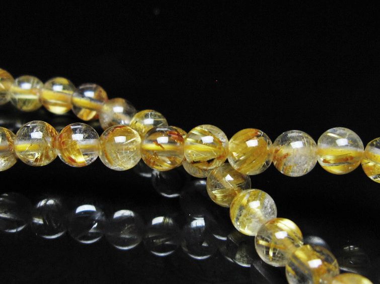 ゴールドタイチンルチル ブレスレット 5mm [t116-13020] 2枚目