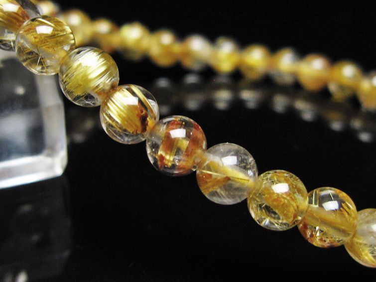 ゴールドタイチンルチル ブレスレット 5mm [t116-13020] 3枚目