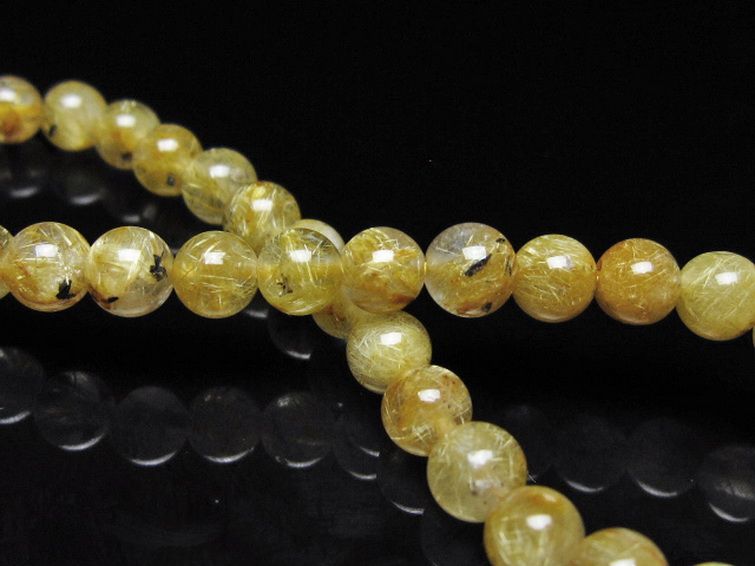 ゴールドタイチンルチル ブレスレット 5mm [t116-13055] 2枚目