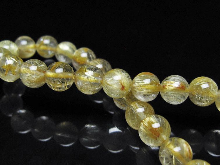 ゴールドタイチンルチル ブレスレット 6mm [t116-13060] 2枚目