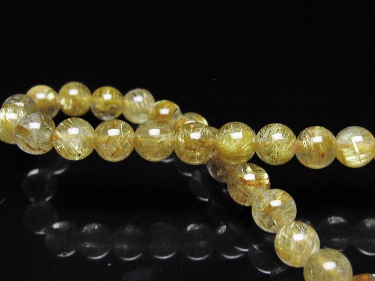 ゴールドタイチンルチル ブレスレット 5mm [t116-13103] 2枚目