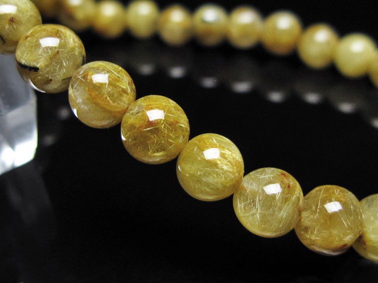 ゴールドタイチンルチル ブレスレット 6mm [t116-13113] 3枚目