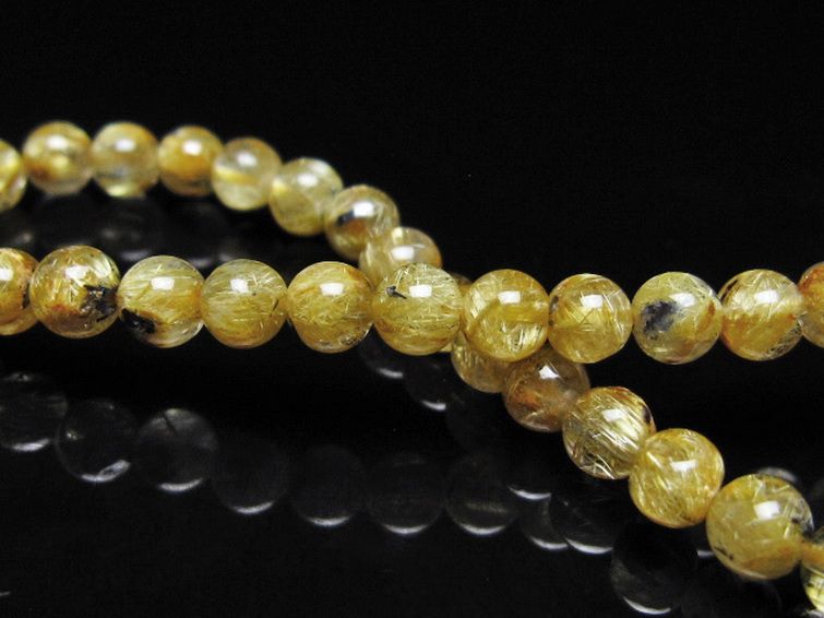 ゴールドタイチンルチル ブレスレット 5mm [t116-13148] 2枚目