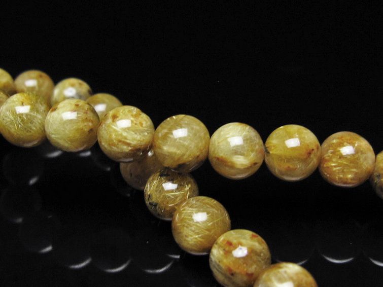 ゴールドタイチンルチル ブレスレット 7mm [t116-13152] 2枚目