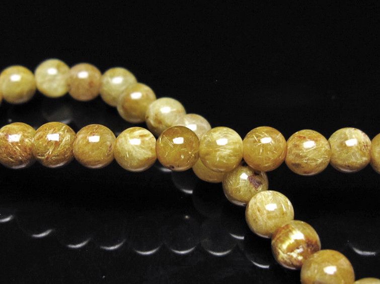 ゴールドタイチンルチル ブレスレット 5mm [t116-13169] 2枚目