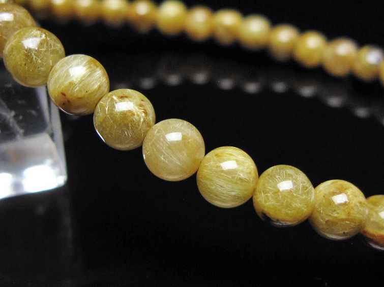 ゴールドタイチンルチル ブレスレット 5mm [t116-13169] 3枚目