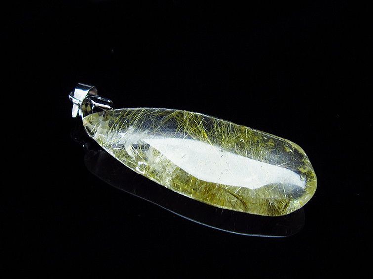 プラチナ入水晶 ペンダント [T12-1742] 1枚目