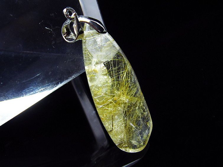 プラチナ入水晶 ペンダント [T12-1742] 3枚目