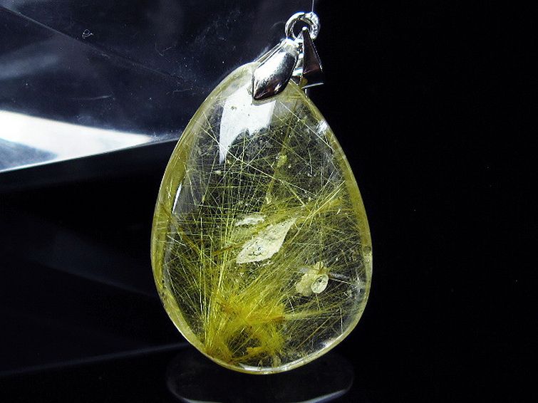 プラチナ入水晶 ペンダント [T12-1783] 2枚目