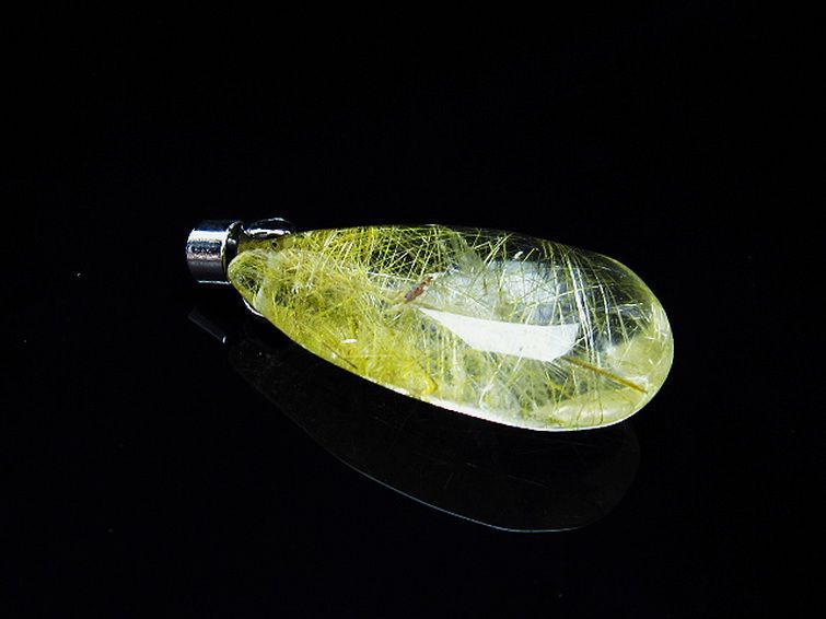 プラチナ入水晶 ペンダント [T12-1798] 1枚目