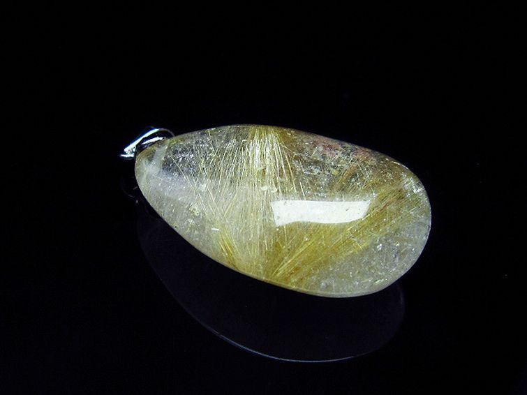 プラチナ入水晶 ペンダント [T12-1817] 1枚目