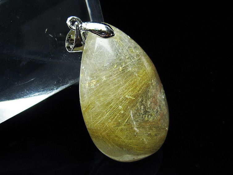 プラチナ入水晶 ペンダント [T12-1817] 3枚目