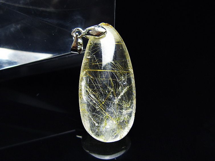 プラチナ入水晶 ペンダント [T12-1889] 1枚目