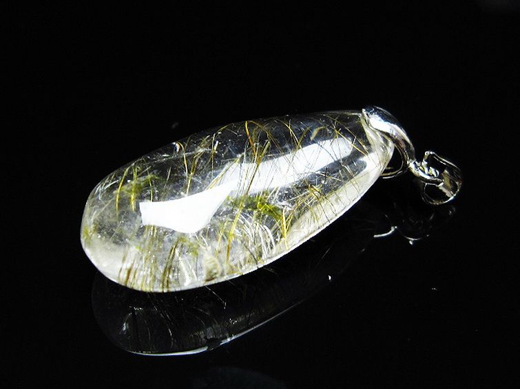 プラチナ入水晶 ペンダント [T12-1889] 3枚目