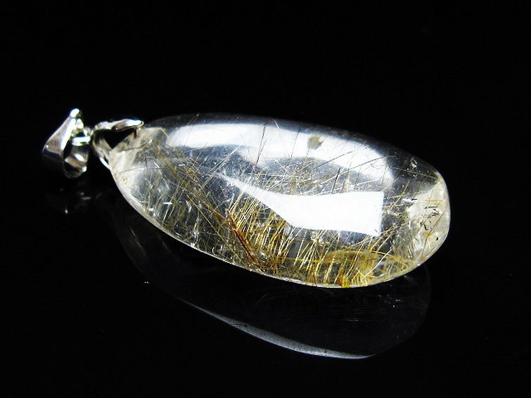 プラチナ入水晶 ペンダント [T12-1890] 3枚目