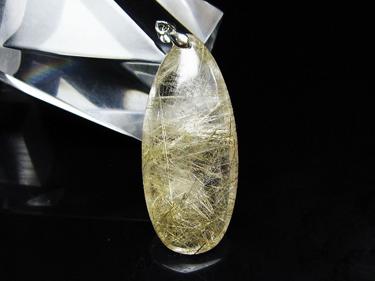 プラチナ入水晶 ペンダント [T12-1904] 1枚目