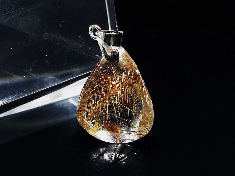 プラチナ入水晶 ペンダント [T12-1923] 1枚目