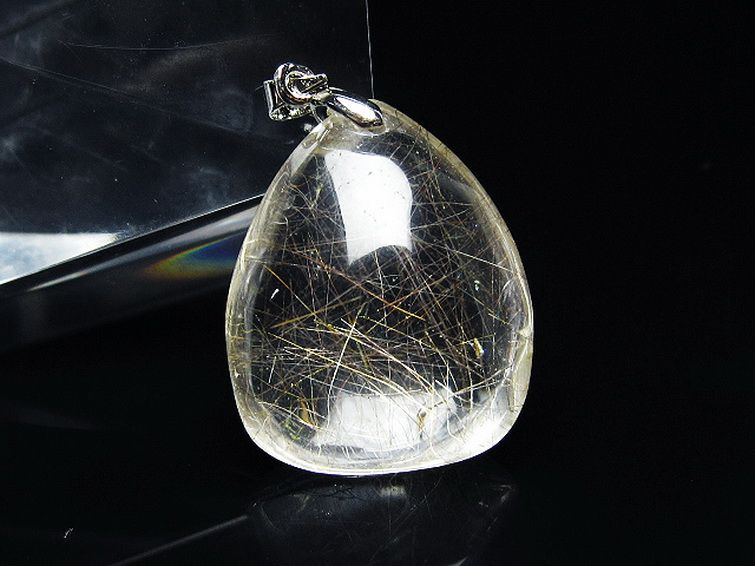 プラチナ入水晶 ペンダント [T12-1954] 1枚目