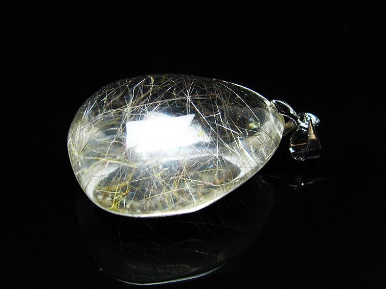 プラチナ入水晶 ペンダント [T12-1954] 3枚目