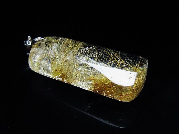 プラチナ入水晶 ペンダント [T12-2028] 3枚目