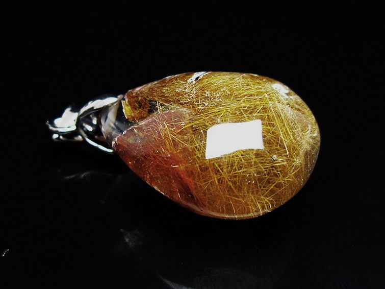 プラチナ入水晶 ペンダント [T12-2043] 3枚目