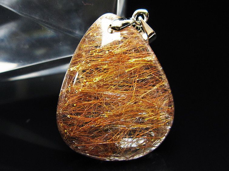 プラチナ入水晶 ペンダント [T12-2049] 2枚目