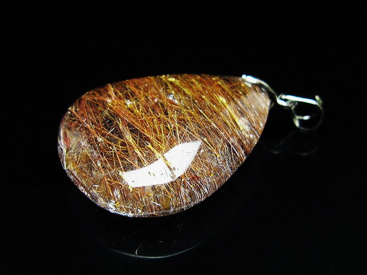 プラチナ入水晶 ペンダント [T12-2049] 3枚目