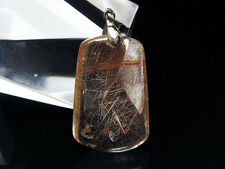 プラチナ入水晶 ペンダント [T12-2061] 1枚目