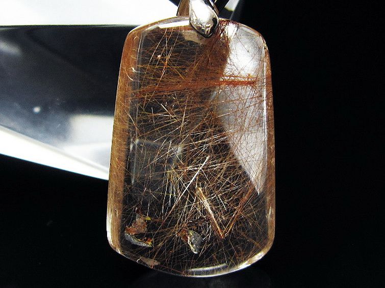 プラチナ入水晶 ペンダント [T12-2061] 2枚目