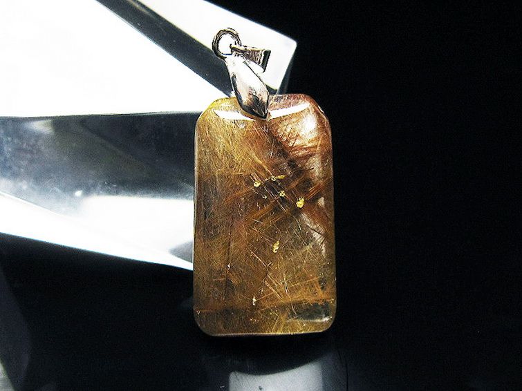 プラチナ入水晶 ペンダント [T12-2068] 1枚目