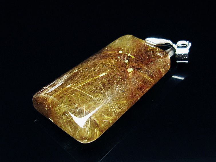 プラチナ入水晶 ペンダント [T12-2068] 3枚目