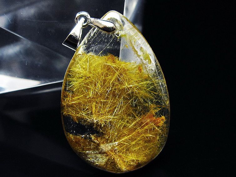 プラチナ入水晶 ペンダント [T12-2076] 2枚目