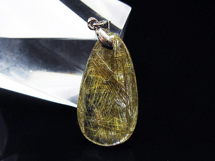 プラチナ入水晶 ペンダント [T12-2085] 1枚目