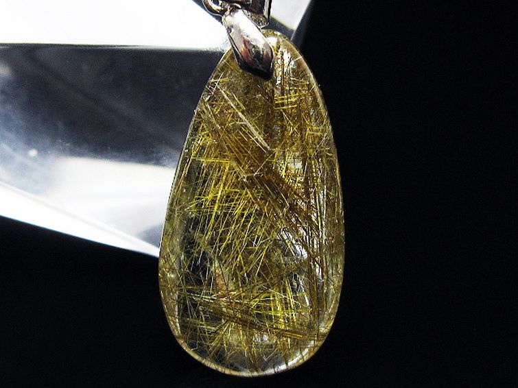 プラチナ入水晶 ペンダント [T12-2085] 2枚目