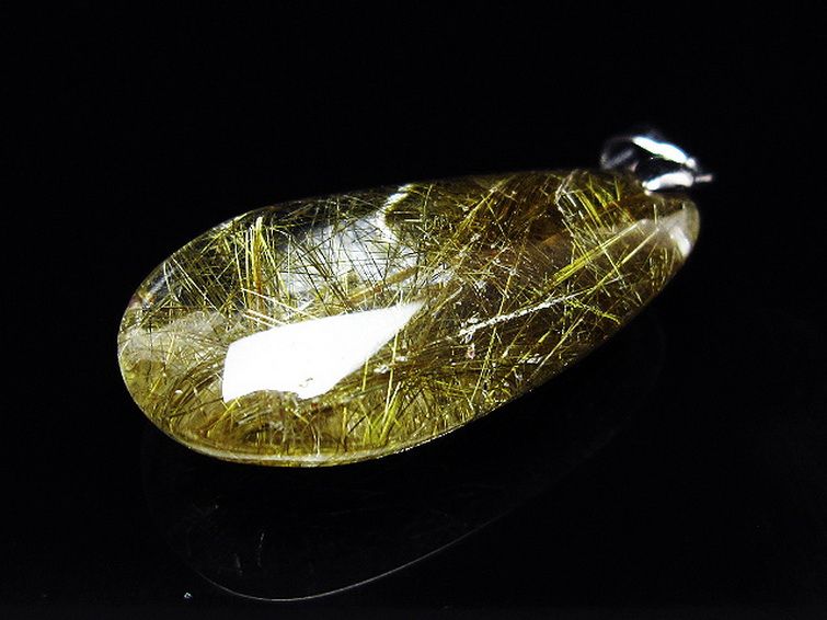 プラチナ入水晶 ペンダント [T12-2085] 3枚目