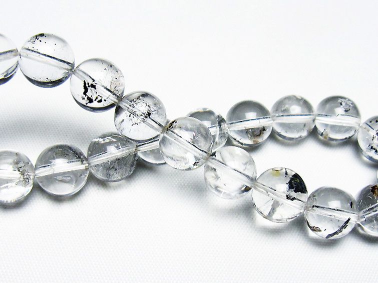 ブラックエレスチャルクォーツ 骸骨水晶 ブレスレット 10mm [T124-5350] 2枚目