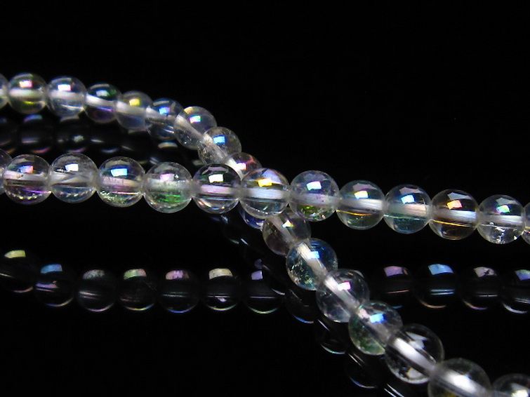 レインボーオーラ水晶 ブレスレット 4mm [T125-6038] 2枚目