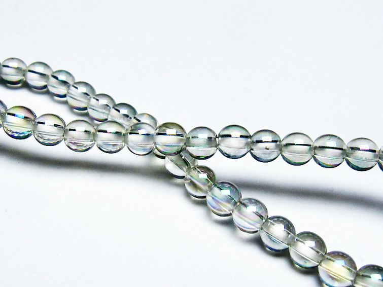 レインボーオーラ水晶 ブレスレット 4mm [T125-6266] 2枚目