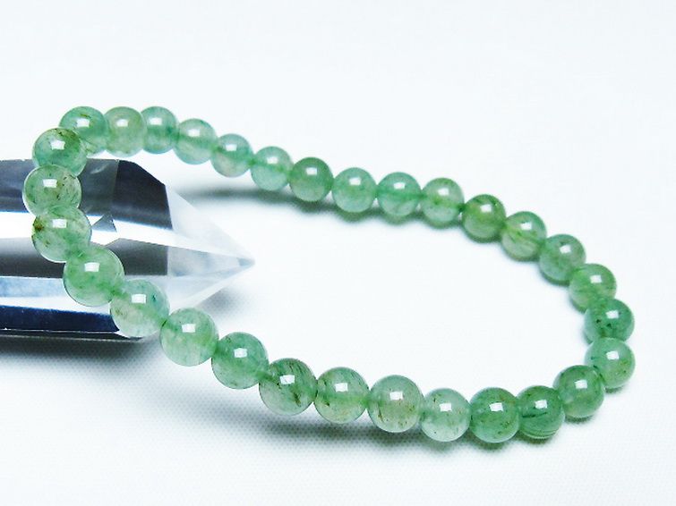 インド翡翠 ブレスレット 6mm [t127-11369] 1枚目
