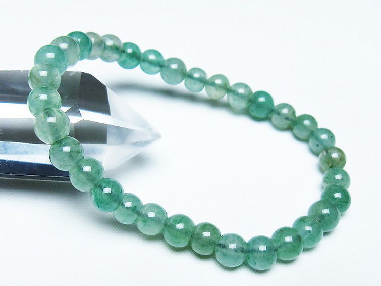 インド翡翠 ブレスレット 6mm [t127-11370] 1枚目