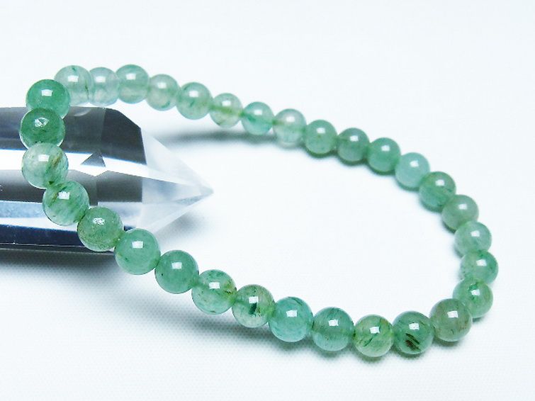 インド翡翠 ブレスレット 6mm [t127-11385] 1枚目