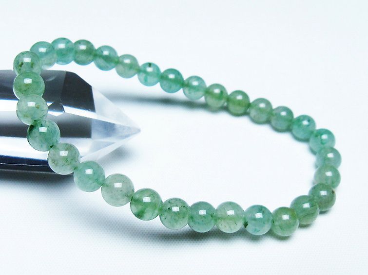 インド翡翠 ブレスレット 6mm [t127-11397] 1枚目