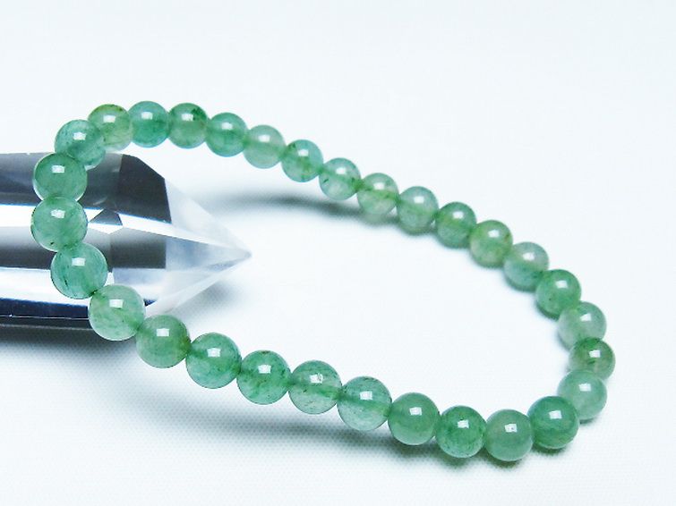 インド翡翠 ブレスレット 6mm [t127-11398] 1枚目